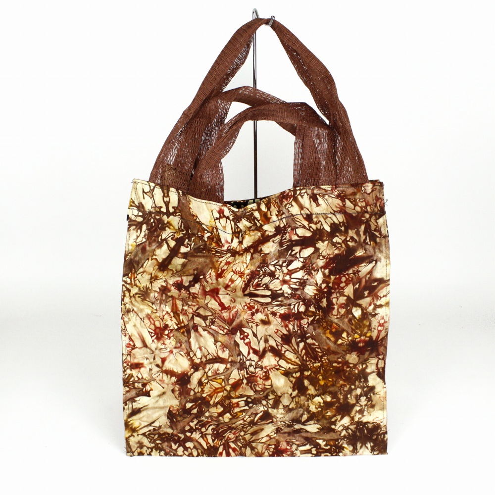 メッシュハンドルトートバッグ ココドゥンダ ダブルハンドル 茶 24SS一点物 @7200→5760