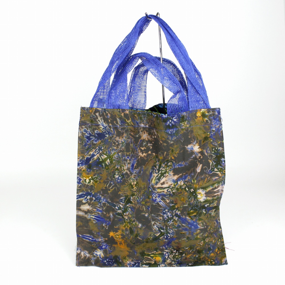 メッシュハンドルトートバッグ ココドゥンダ ダブルハンドル 青 24SS一点物 @7200→5760