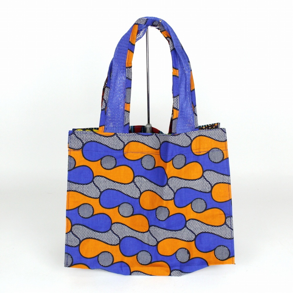 メッシュハンドル トートバッグ パーニュ 青 24SS一点物 @4300→3440