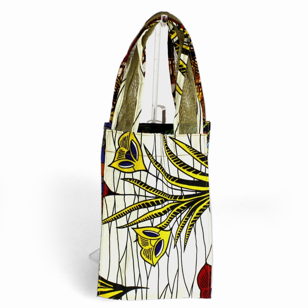 メッシュハンドル 縦長トートバッグ オリーブ 24SS一点物 @5600→4480