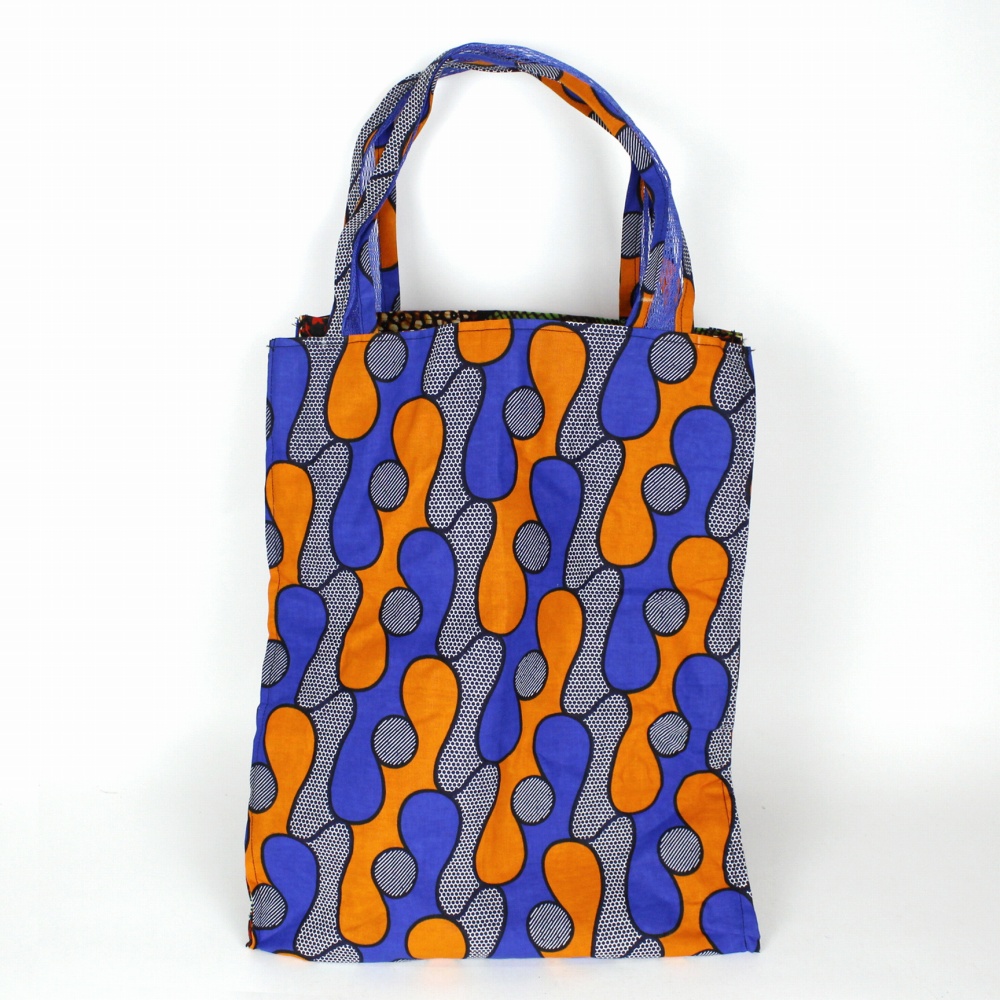 パーニュトートバッグ 2柄ミックス 青 24SS一点物 @6000→4800