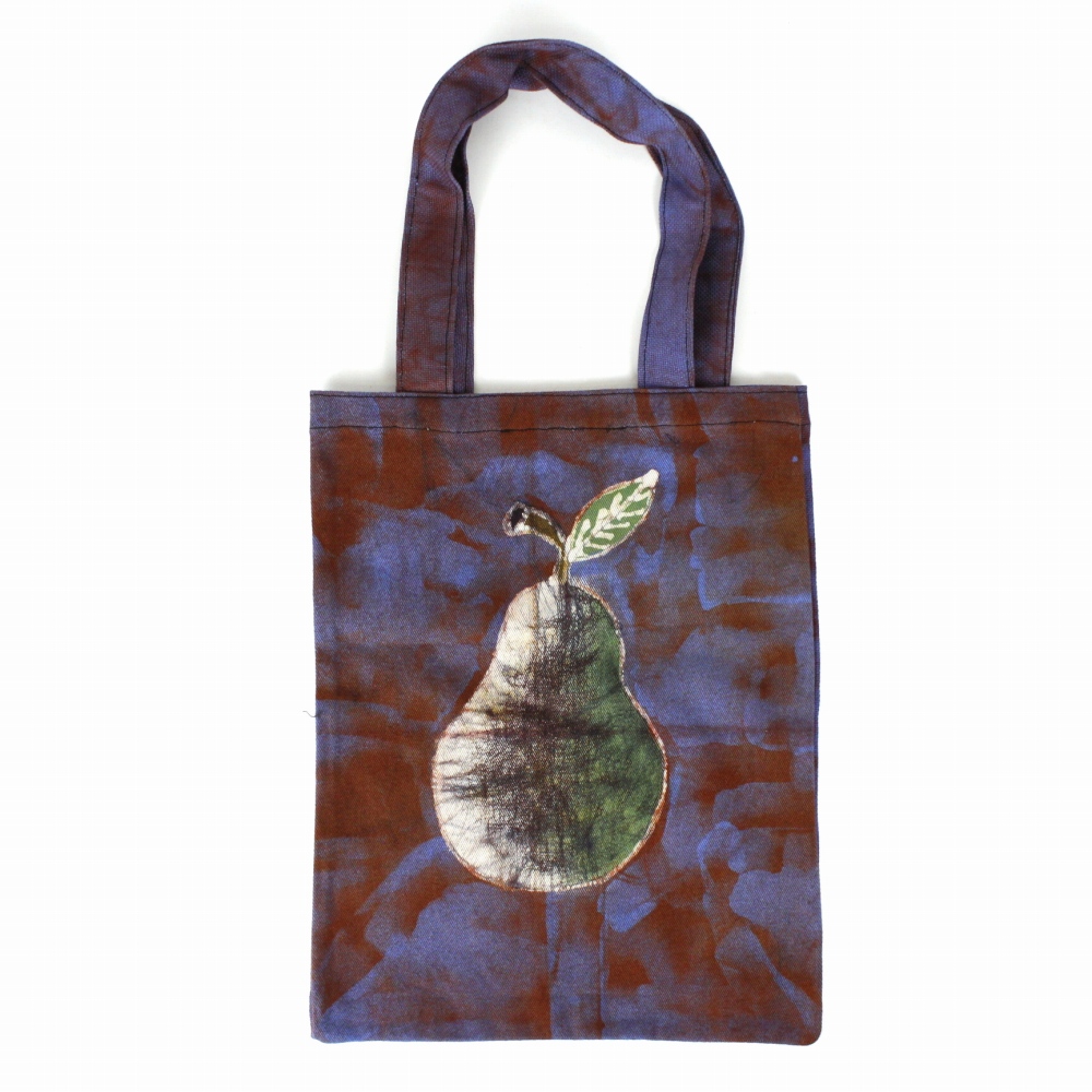 ブルキナバティックトートバッグ 洋ナシ 紫 24SS一点物 @4800→3840