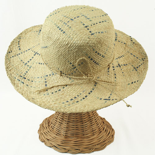 ラフィアトレッセ帽子 Rary  絣