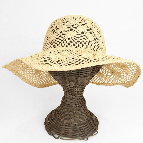 花透かし帽子 つば11 NAT