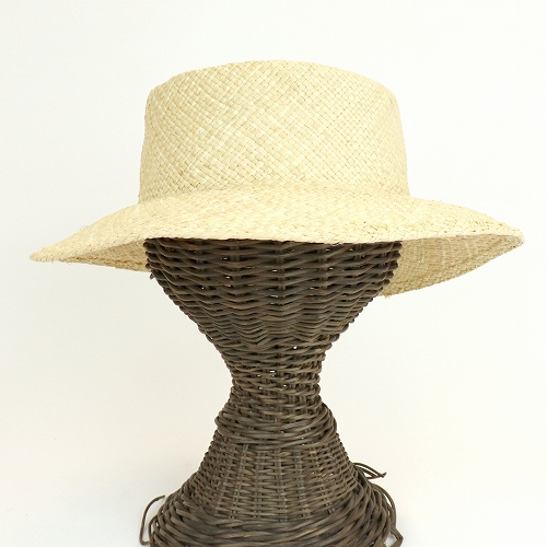ラフィアトレッセ帽子 カンカン つば7