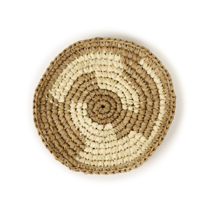 ラフィアかぎ編みコースター06