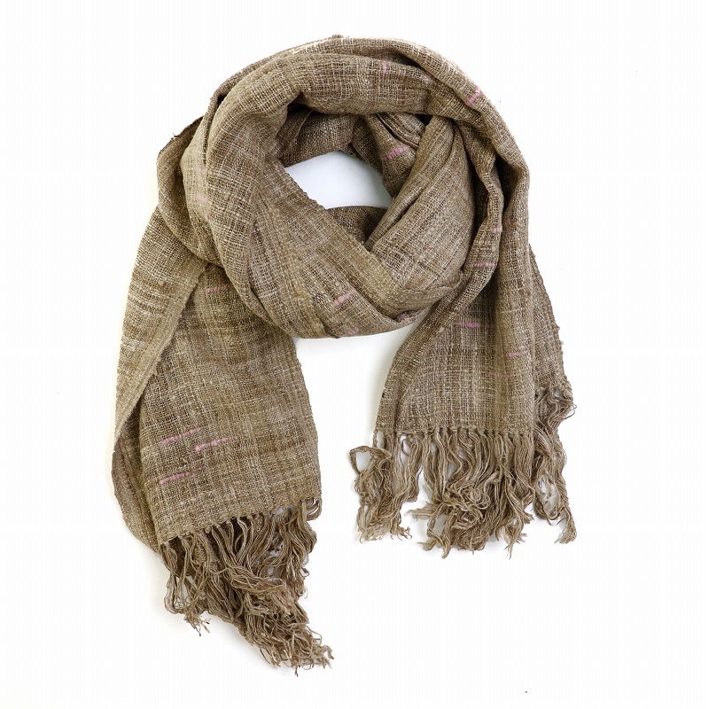 ランバランディマダガスカル野蚕 草木染ストール 小 LAMBA LANDY