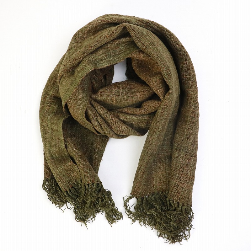 ランバランディ野蚕 180x40 草木染ユーカリxディンガディンガ