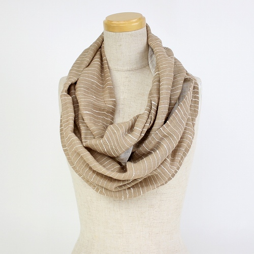 サバハールSABAHARコットン90シルク10手織スヌード25x170ベージュ￥4500→3150