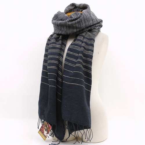 サバハールSABAHARコットン100手織ショール厚手70x200黒￥8500→5950