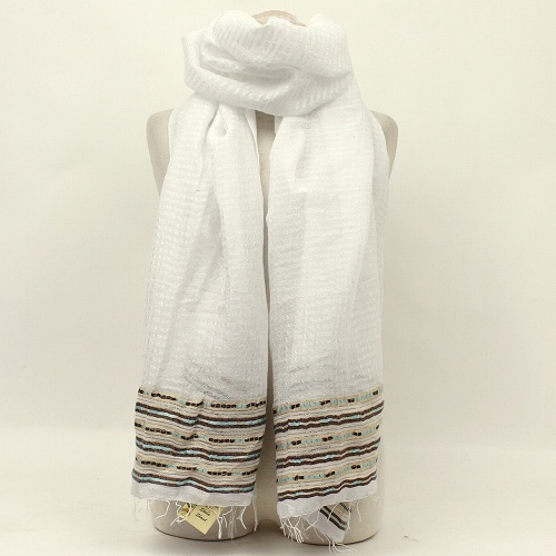 MUYA 手織ショール SHEBASHAWL(SH-001)茶ミント￥10000→7000