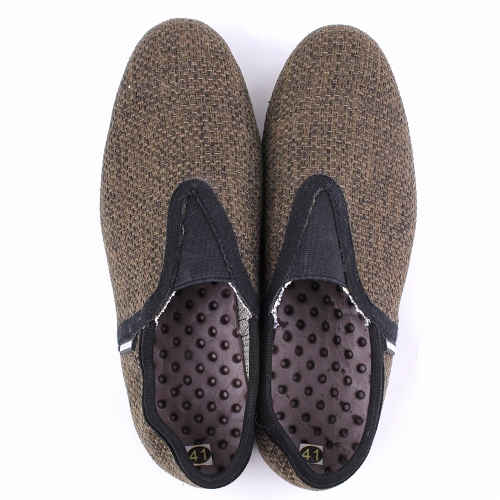 ムスガナシューズ カンバススリッポン 41 茶