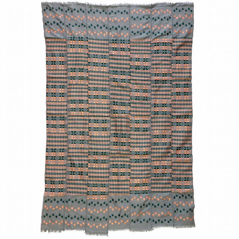 ケンテ布(2ヤード) 緑サーモン