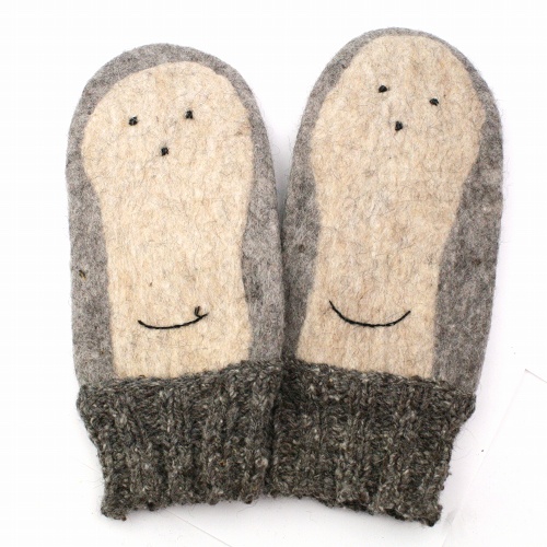 【SALE】BIGHUGモンゴルフェルトミトン さる　@4000→3000円