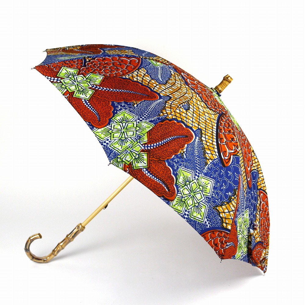 パーニュ長傘 竹取手 竹石突 シーアネモネ