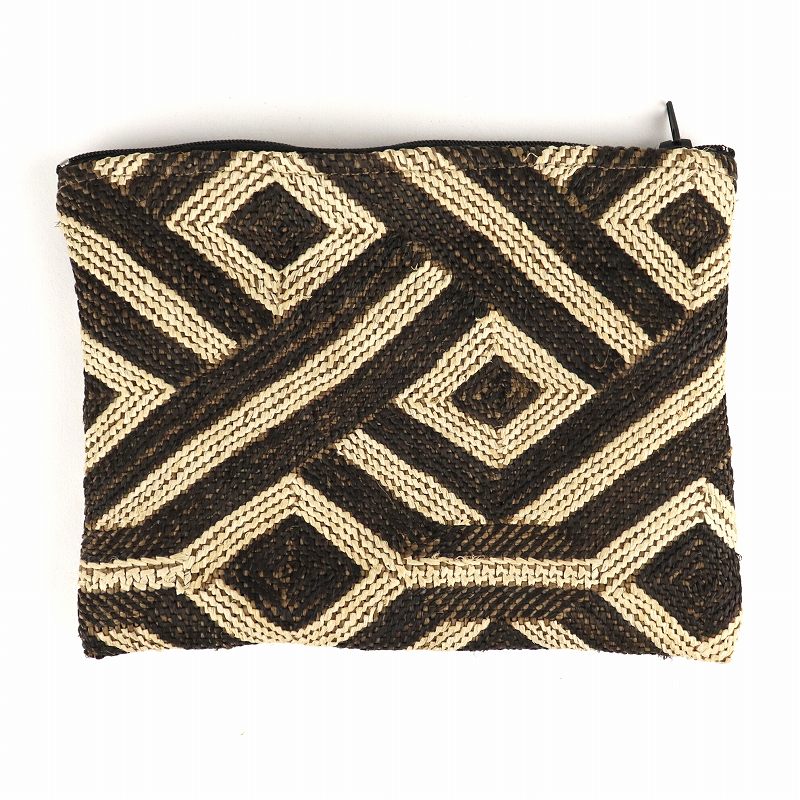 クバ布ファスナーポーチ _01 一点物