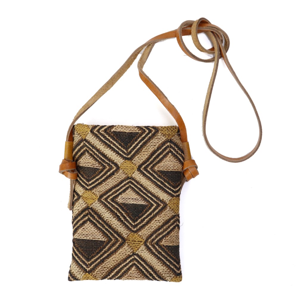 クバ布スマホショルダー 一点物_08