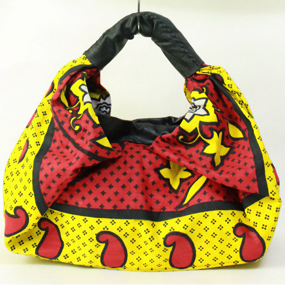 カンガバッグ 柔革ハンドル 小 赤勾玉