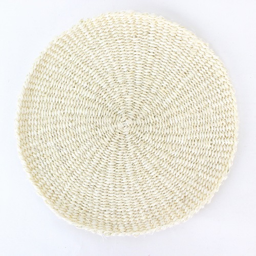サイザルコースター 20CM 無地 生成
