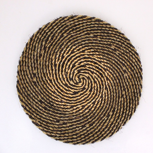 サイザルコースター 20センチ 2トーンミックス 焦げ茶