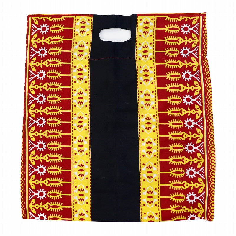 カンガ キストゥ エコバッグ 赤x黄