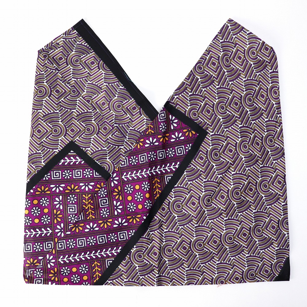 ケニアカンガあづま袋 小 紫 0530