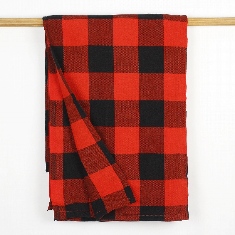 マサイシュカ(マサイブランケット)  赤x黒 チェッカー 7x7