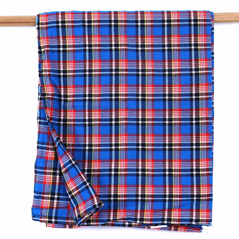 マサイシュカ(マサイブランケット)  赤xターコイズx黒x白 マサイチェッカー