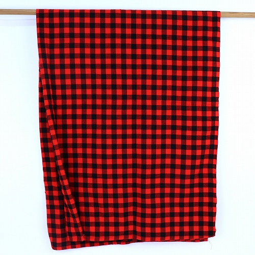 マサイシュカ(マサイブランケット)  赤x黒 チェッカー 3x3