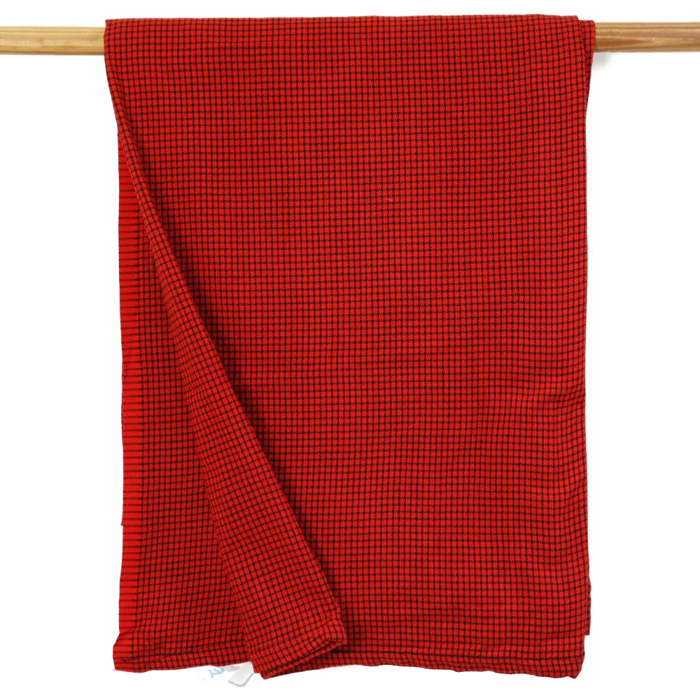 マサイシュカ  赤x黒 マイクログラフチェック ニャフルル