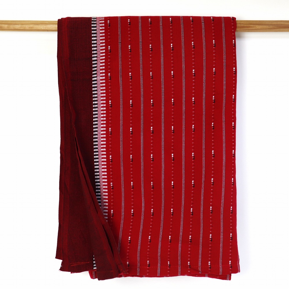 マサイシュカ 赤x白x黒 かすり シェラ