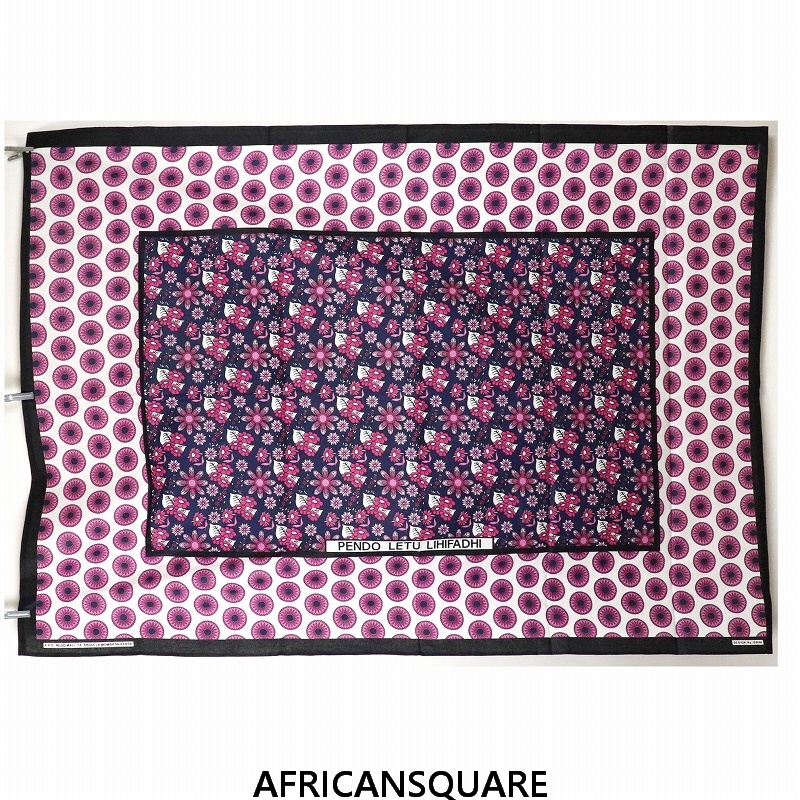 カンガ ケニア フチ縫い PENDO LETU LIHIFADHI 紫