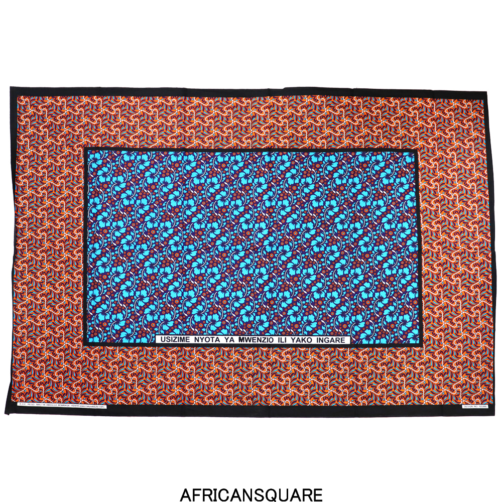 カンガ ケニア フチ縫い USIZIME NYOTA YA MWENZIO ILI YAKO INGARE 赤