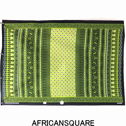 キストゥカンガ ケニア フチ縫い 黄緑