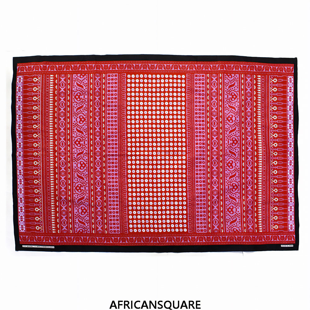 キストゥカンガ ケニア フチ縫い 赤ピンク