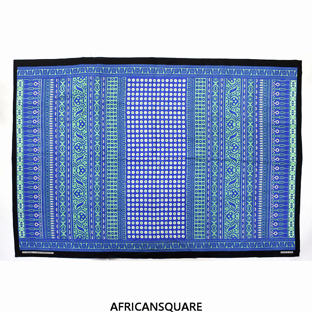 キストゥカンガ ケニア フチ縫い ミント青