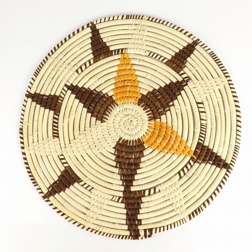 トゥルカナバスケット ウォールデコ スター 大 ブラウンxオレンジ 23SS一点物 @5500→4400円