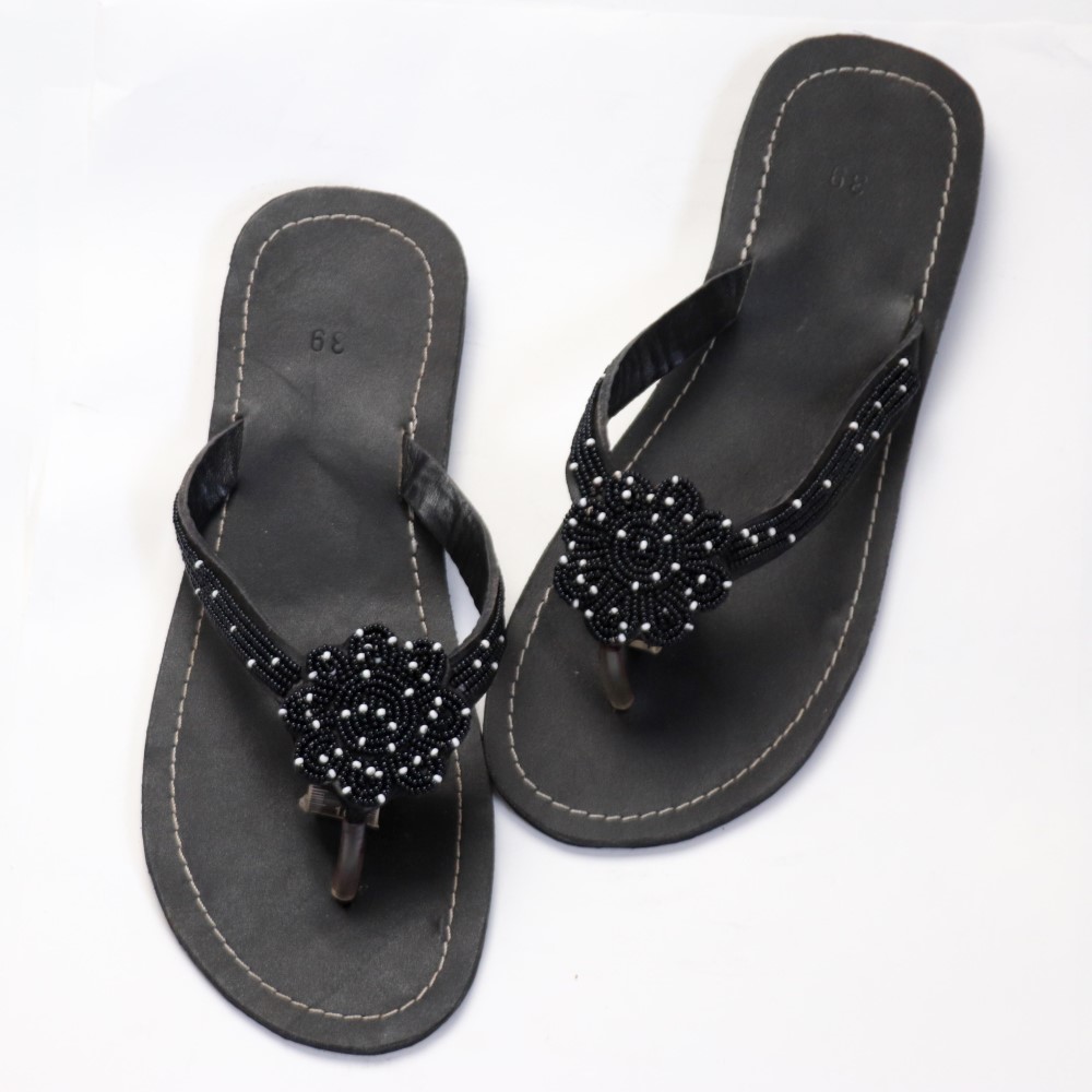 【SALE】↓ケニア革ビーズサンダル39(08SS) @3800→3040円