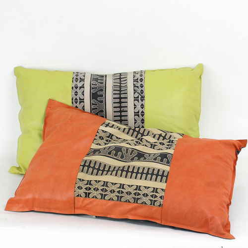 AWAMEITE 革クッションカバー 中身入り