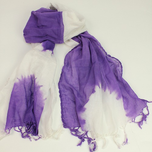 薄地カラーショール ムラサキ ￥3800→2800