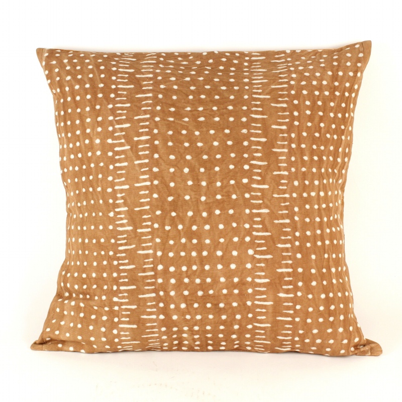 泥染めクッションカバー60x60フクロウ