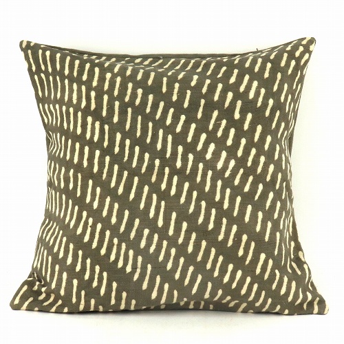 泥染めクッションカバー45x45ハリネズミ