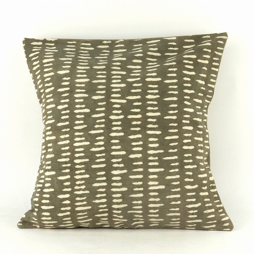 泥染めクッションカバー45x45シマウマ