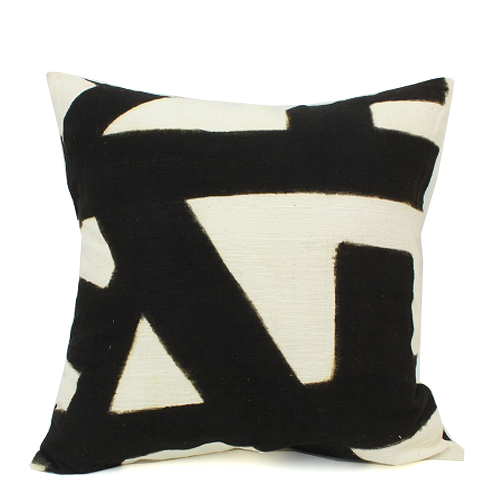 泥染めクッションカバー 45x45 ダチョウ