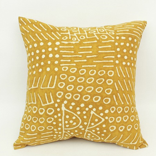 泥染めクッションカバー45x45ナマケモノ