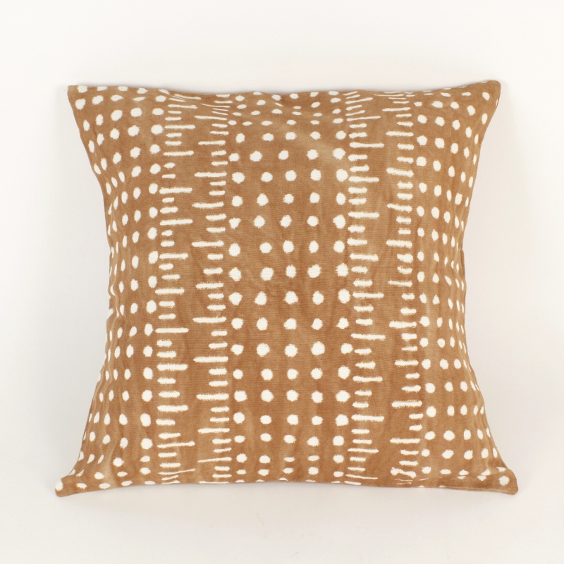 泥染めクッションカバー45x45フクロウ