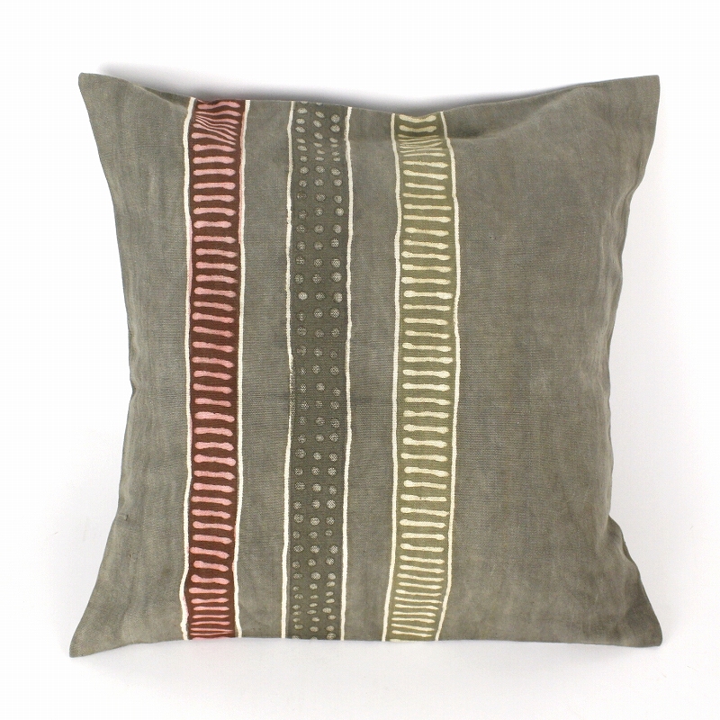 泥染めクッションカバー45x45 チンアナゴ