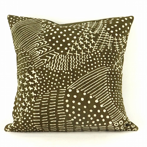 泥染めクッションカバー45x45ウサギ