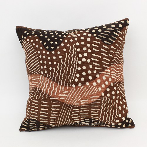 泥染めクッションカバー35x35ウリボー