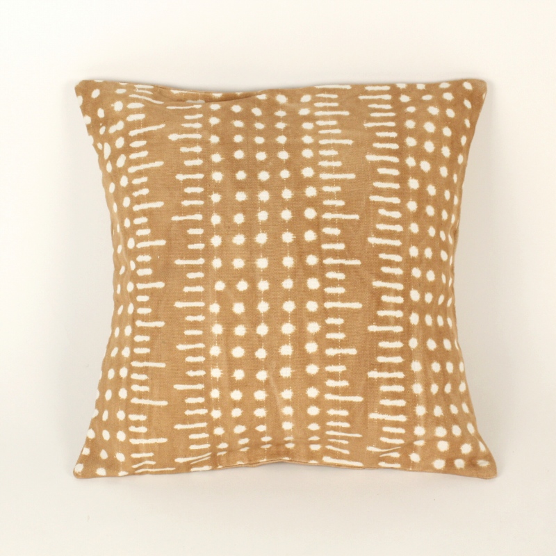 泥染めクッションカバー35x35フクロウ